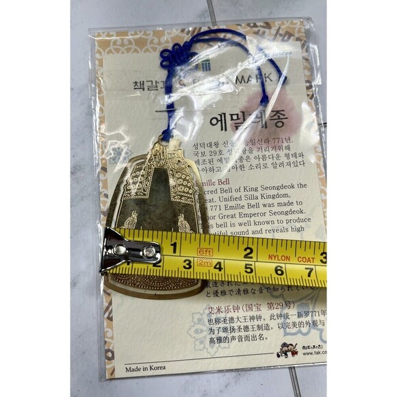 NEW BOOKMARK | Korean "Emille Bell” Hand Painted|24K Gold Plated | Made In Korea - Picture 5 of 5